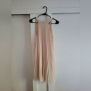 Nude Pleated Dress